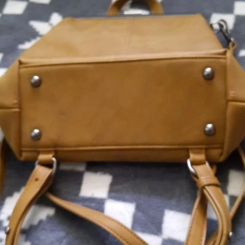 Joy Susan Phyllis Vegan Leather Nu uck Frame Crossbody Backpack Handbag